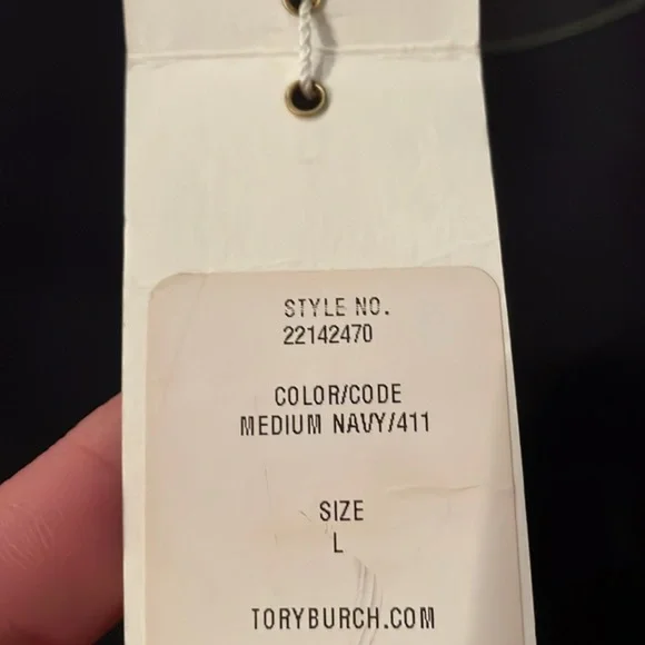 NWT TORY BURCH SZ LARGE navy dress sexy professional date girls night designer - Picture 15 of 15